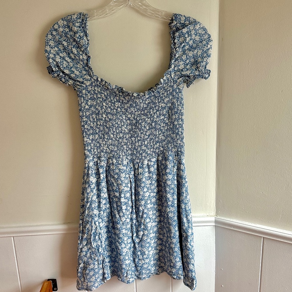 Reformation Orangerie Dress Azzurro Blue Floral Print Size medium